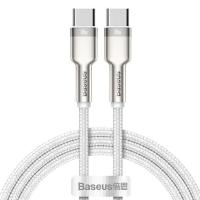 Дата кабель Baseus USB-C to USB-C 1.0m 100W metal white Фото