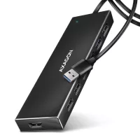 Концентратор AXAGON USB 3.1 to 7xUSB 3.0 black Фото