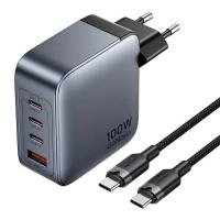 Зарядний пристрій Vention 3xUSB-C PD100W + 1xUSB QC3.0 30W GaN + cable USB-C Фото