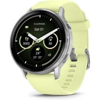 Смарт-часы Garmin Venu 4 (45mm), Gray w/ Silver + Citron, GPS смарт- Фото