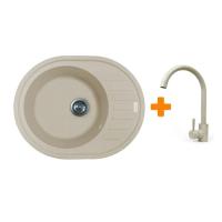 Мийка кухонна Adamant Ovum Avena + змішувач Фото