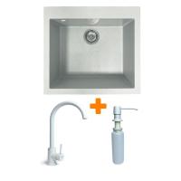Мийка кухонна Adamant Univer Old stone + змішувач + дозатор Фото