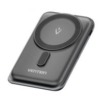 Батарея універсальна Vention Magnetic Wireless 10000mAh 20W PD USB-C In/Out, QI Фото
