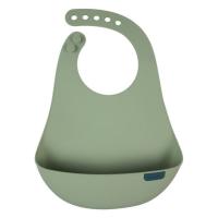 Нагрудничек Lovi Pistachio силіконовий, зелений Фото