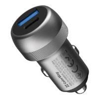 Зарядное устройство ColorWay USB-C PD35W + USB QC3.0 car adapter Фото
