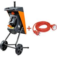 Садовый измельчитель GTM DS2500/40 KIT, 220В, 2500Вт, до 40мм, ножі + подов Фото