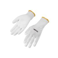 Защитные перчатки Tolsen полиэстер с ПУ покрытием белые XXL (11) Фото