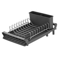 Сушилка для посуды Ardesto Minimalism 46.5x19.5x9.5см, пластик, сталь, сірий Фото