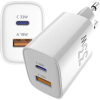 Зарядний пристрій Sigma 1xUSB-C PD33W + 1xUSB QC3.0 GaN X-power PS33-01 wh Фото