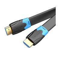 Кабель мультимедийный Vention HDMI M to HDMI M 5.0m V2.0 4K60Hz PVC flat black Фото