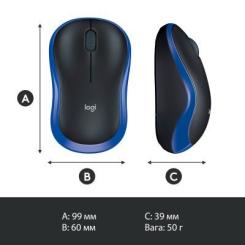 Мышка Logitech M185 blue Фото 8