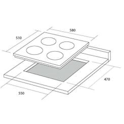 Варочная поверхность Pyramida PFE 641 IVORY RUSTICO Фото 9