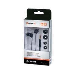 Наушники REAL-EL Z-1600 Black Фото 1