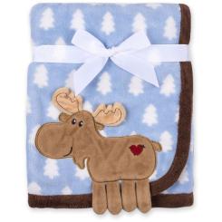Одеяло детское Luvable Friends с рисунком животных для мальчиков Фото