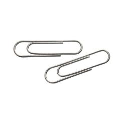 Скрепки канцелярские Axent rounded, nickel-plated, 28 мм, 100 шт. Фото