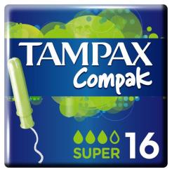 Тампоны Tampax Compak Super с апликатором 16 шт. Фото 1