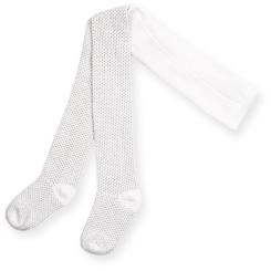 Колготки детские Bibaby для девочек в точечку белые Фото