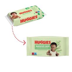 Детские влажные салфетки Huggies Natural Care 56 х 4 шт Фото 2