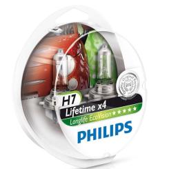 Автолампа Philips H7 LongLife EcoVision, 2шт. Фото 1
