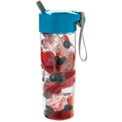 Бутылка для воды XD Modo с трубочкой синяя Фото 9