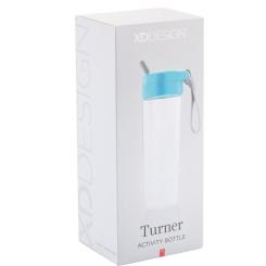 Бутылка для воды XD Modo с трубочкой синяя Фото 10