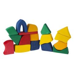 Конструктор Nic деревянный маленький цветной 17 эл. Фото 1