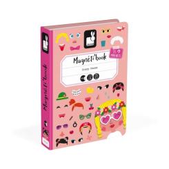 Развивающая игрушка Janod Магнитная книга Смешные лица - девочка Фото 2
