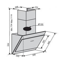 Вытяжка кухонная Ventolux TOSCANA 60 BK (1000) TRC MM Фото 8