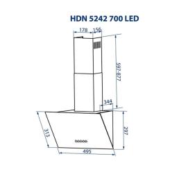 Вытяжка кухонная Minola HDN 5242 BL 700 LED Фото 11