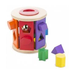 Развивающая игрушка Melissa&Doug Деревянный сортер-крутилка Фото 1