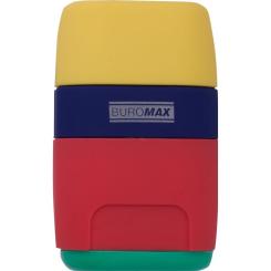 Точилка Buromax RUBBER TOUCH /large, container, eraser Фото