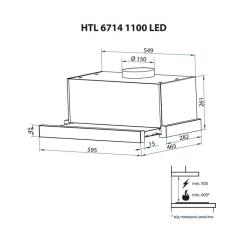 Вытяжка кухонная Minola HTL 6714 BL 1100 LED Фото 9
