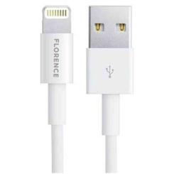 Зарядное устройство Florence 2USB 2A + Lightning cable white Фото 1