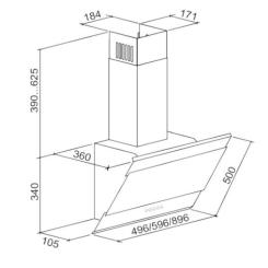 Вытяжка кухонная Eleyus Focus 700 50 IS+BL Фото 11
