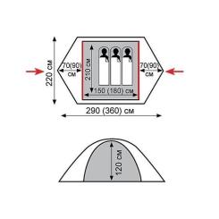Палатка Tramp Peak 3 v2 Green Фото 11