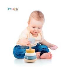 Развивающая игрушка Viga Toys Пірамідка PolarB Білий ведмідь Фото 4