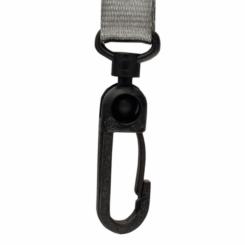 Шнурок для бейджа Buromax 460х10 мм Grey, карабин Фото 1