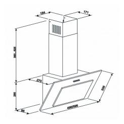 Вытяжка кухонная Eleyus VERTICAL 470 50 WH Фото 11