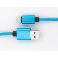 Дата кабель Dengos USB 2.0 AM to Lightning 1.0m blue Фото 1