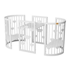 Кроватка Ingvart SMART BED ROUND с сердечками белый Фото 3