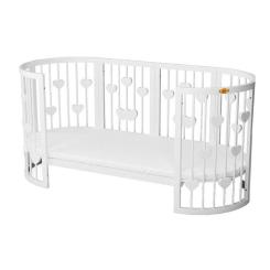 Кроватка Ingvart SMART BED ROUND с сердечками белый Фото 4