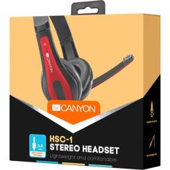 Наушники Canyon HSC-1 Black-Red Фото 5