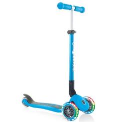Самокат Globber Primo Foldable Lights Led голубой Фото