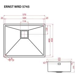 Мойка кухонная Weilor ERNST WRD 5745 Фото 7
