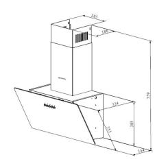 Вытяжка кухонная Pyramida NRX1-60 BL Фото 7