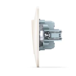 Переключатель Videx BINERA 2кл проходной кремовый Фото 2