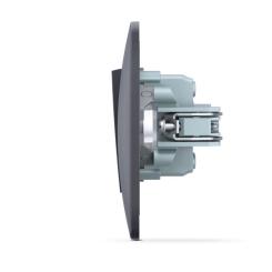 Выключатель Videx BINERA 3кл черный графит Фото 2