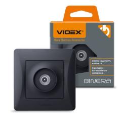 ТВ розетка Videx BINERA TV одинарна телевізійна чорні Фото 3