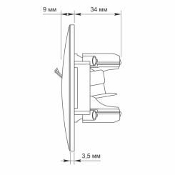Компьютерная розетка Videx BINERA CAT6 одинарная кремовая Фото 4