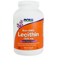 Аминокислота Now Foods Лецитин 1200мг, Lecithin, 400 желатиновых капсул Фото